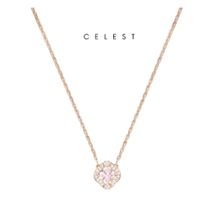 Celest - Lillá Rose Gold Necklace Jewelry (Adjustable) | Perhiasan Asli Kalung Emas Plated